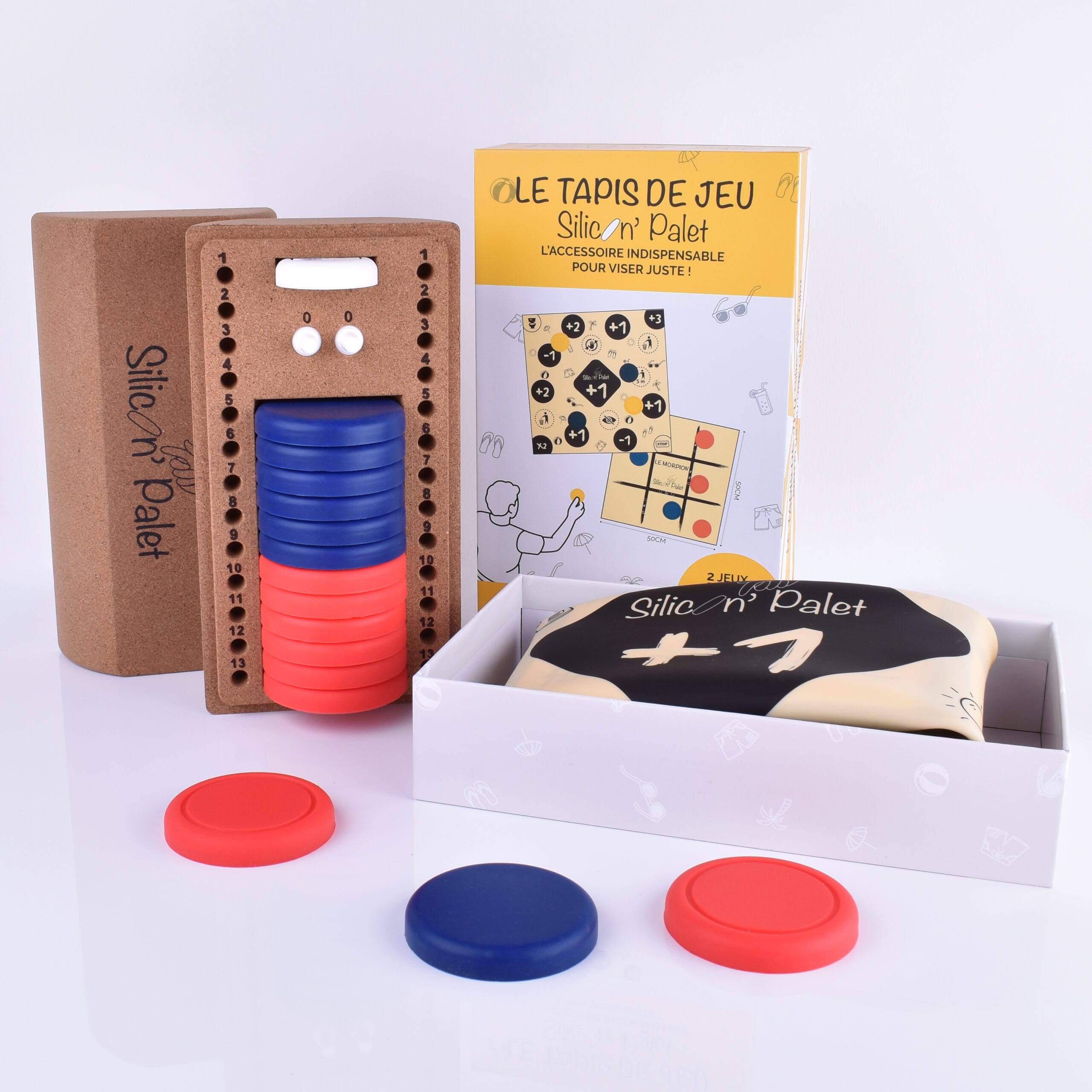 Pack Prêt à Jouer – Tapis de Jeu + Silicon’ Palet Bleu & Rouge